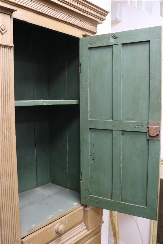 George IV painted pine housekeepers cupboard 180cm